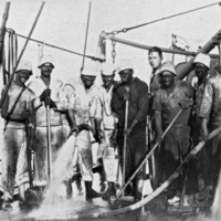 Hosing Down the Deck after Coaling